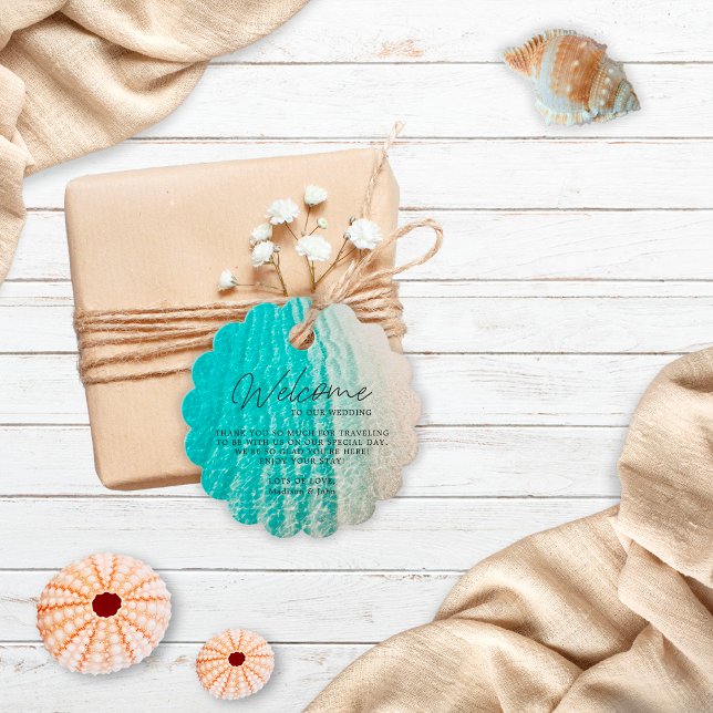 Hochzeitsempfang an der Küste des tropischen Somme Geschenkanhänger (Von Creator hochgeladen)