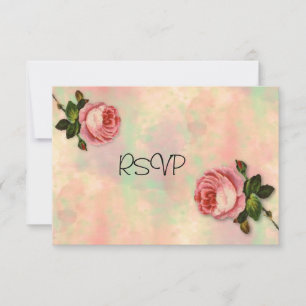Hochzeitsempfang-Antwort Sommerrose Einladung