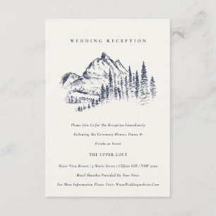 Hochzeitsempfang bei Hochzeitsfeiern mit Pine Wood Begleitkarte