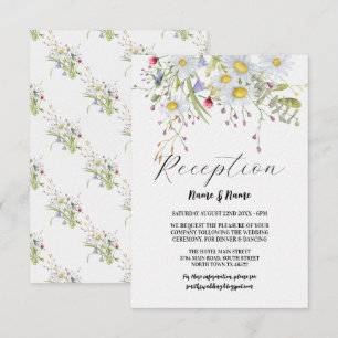 Hochzeitsempfang Blume Wildblumen Frühjahr Begleitkarte