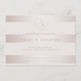 Hochzeitsempfang | Elegante Moderne Perle Begleitkarte