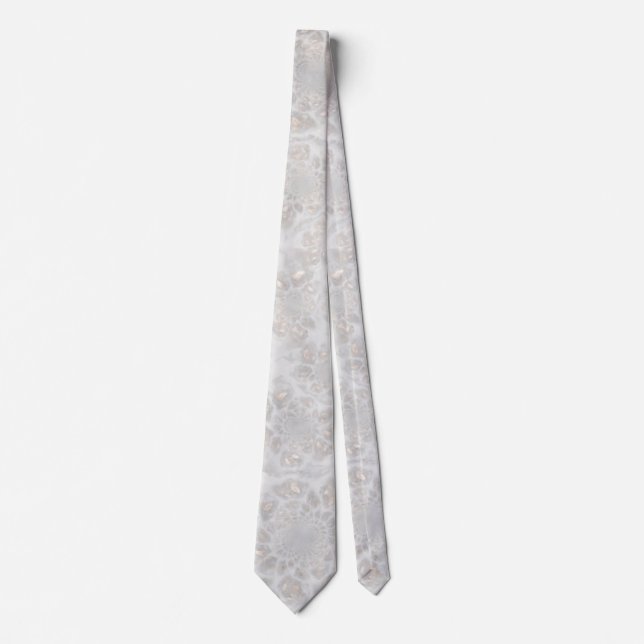 Hochzeitsempfang Elegantes Weißes Silber Einfaches Krawatte (Vorderseite)