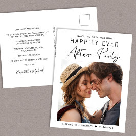Hochzeitsempfang Foto Save the Date Ankündigungspostkarte