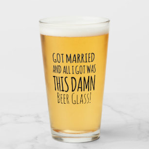 Hochzeitsempfang Funny Personalisiert Beer Brille Glas