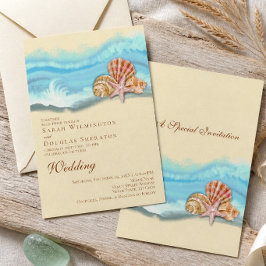 Hochzeitsempfang für den blauen Ozean Einladung