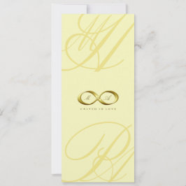 Hochzeitsempfang für die Gold Liebe Unendlich Hand Einladung