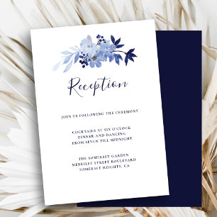 Hochzeitsempfang für Hochzeitsfeiern in Blauen Blä Begleitkarte