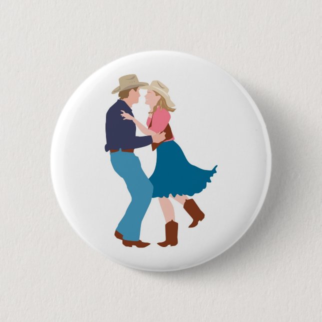 Hochzeitsempfang für lässigen Western Button (Vorderseite)