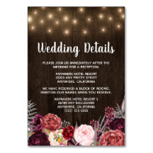 Hochzeitsempfang für Peony Wood + Unterkunftskarte