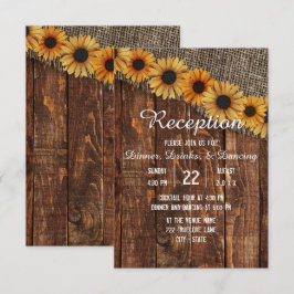 Hochzeitsempfang für rustikales Holz und Burlap-So Einladung