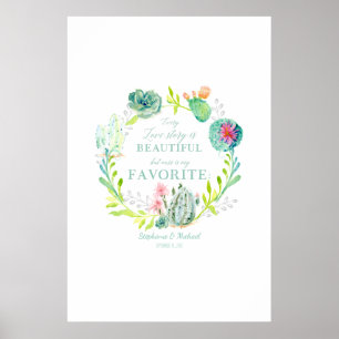 Hochzeitsempfang Gästebuch Kakteen Sukkulente Kuns