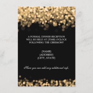 Hochzeitsempfang Gold Lights Einladung