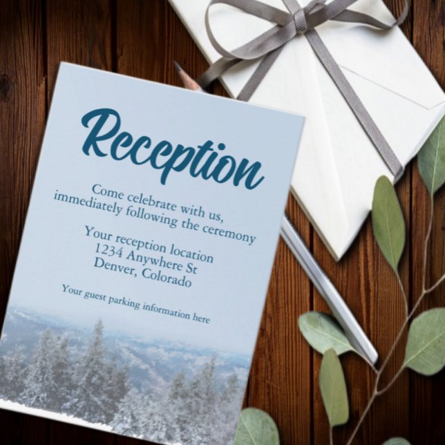 Hochzeitsempfang im Schneewald Begleitkarte (Von Creator hochgeladen)