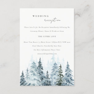 Hochzeitsempfang im Winterwald Begleitkarte