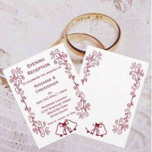 Hochzeitsempfang in Burgund Bells Einladung