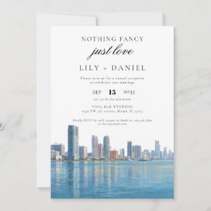 Hochzeitsempfang in Miami nach einer Elopement-Hoc Einladung