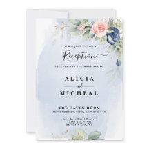 Hochzeitsempfang in Navy Blue & Blush Pink Blume