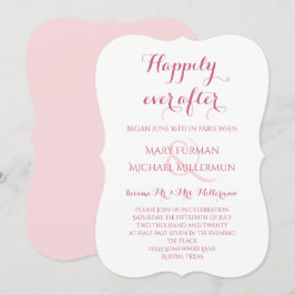 Hochzeitsempfang in Rose und Rosa Einladung