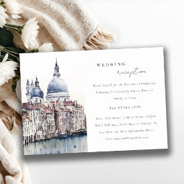Hochzeitsempfang in Venedig - Italienische Kanäle Begleitkarte