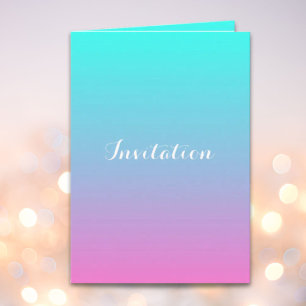 Hochzeitsempfang in zeitgenössischem Rosa Einladung