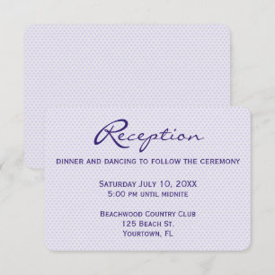 Hochzeitsempfang Lila Hearts Einladung