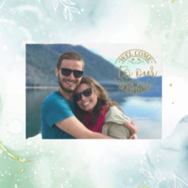 Hochzeitsempfang Moderner Strand Begleitkarte