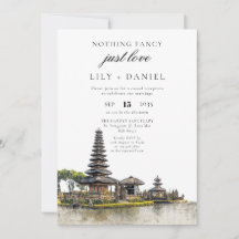 Hochzeitsempfang nach einer Flucht nach Bali