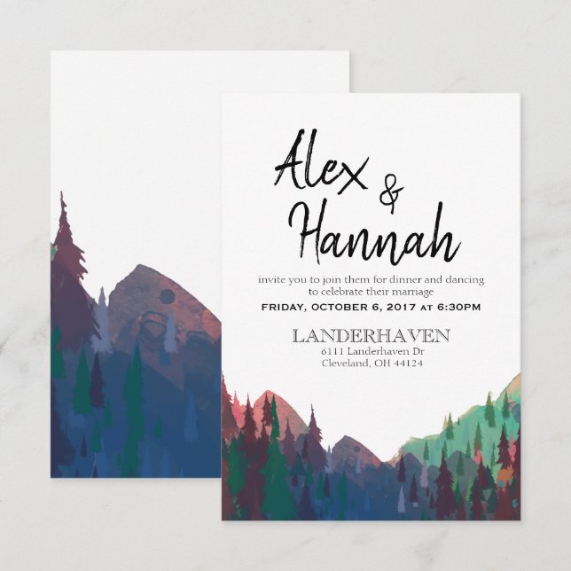 Hochzeitsempfang nur Einladung (Vorne/Hinten)