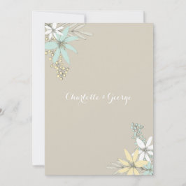 Hochzeitsempfang nur rustikale Frühlingsblumen Einladung