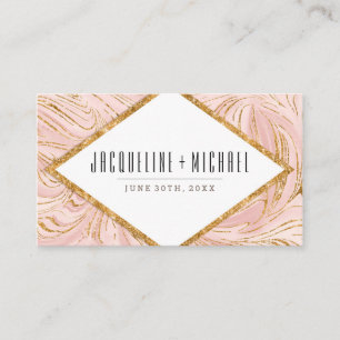 Hochzeitsempfang Rose Gold Glitzer Marmormuster Begleitkarte