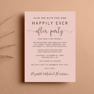 Hochzeitsempfang Save the Date rot Ankündigung