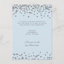 Hochzeitsempfang Silberner Glitzer Confetti Ice Bl Einladung