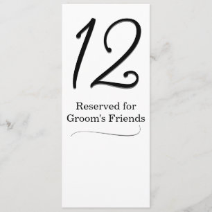 Hochzeitsempfang-Tischnummer Einladung