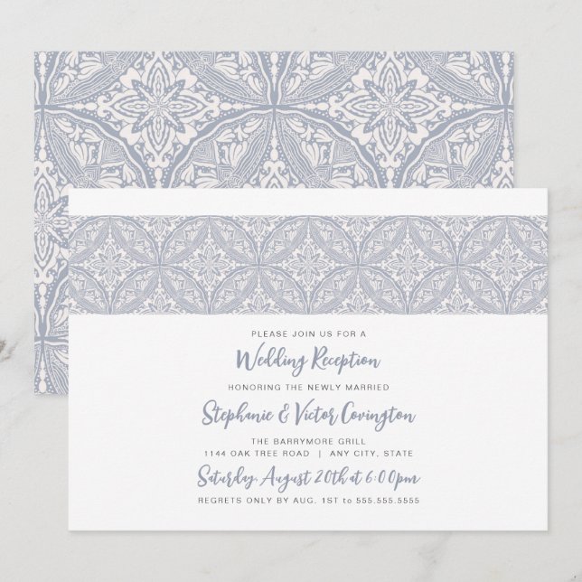 Hochzeitsempfang von Boho Medallion Einladung (Vorne/Hinten)