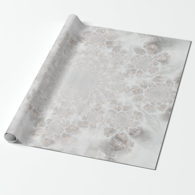 Hochzeitsempfang Weißes Silver Gold Einfaches Eleg Geschenkpapier (Ungerollt)