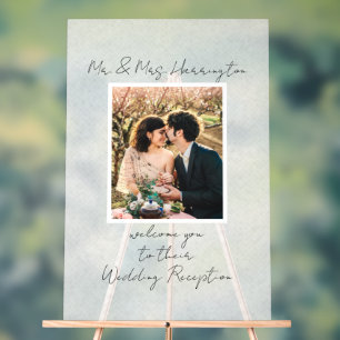 Hochzeitsempfang-Willkommensschild Foto Acrylschild