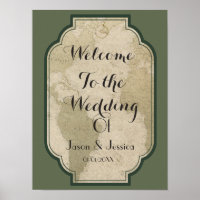 Hochzeitsempfang zum Thema Vintage Weltreise