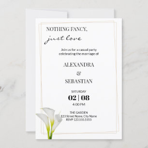 Hochzeitsempfangseinladung mit Calla-Lilie Einladung