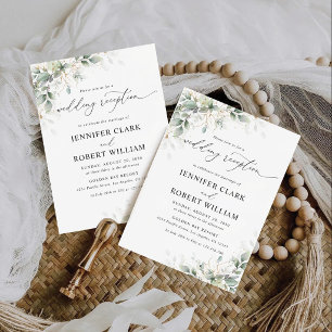 Hochzeitsempfangseinladung mit minimaler Begrünung Einladung