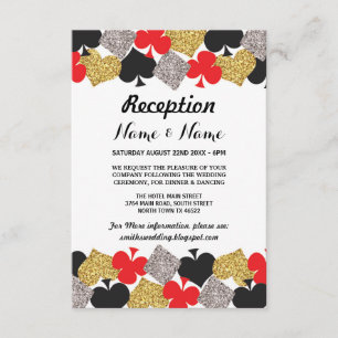 Hochzeitsempfangskarten Las Vegas Casino-Party Einladung