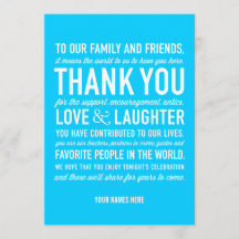 Hochzeitsempfehlung dank Message Card