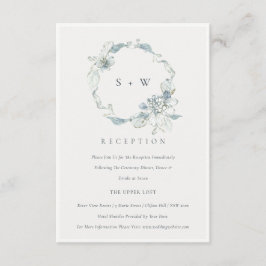 Hochzeitsempfehlung für die dunkelblaue Flora Wrea Begleitkarte