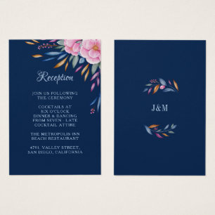 Hochzeitsempfehlung für Navy Blush Pink Floral Mon