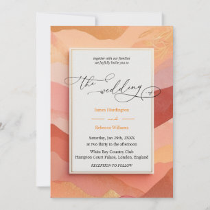 Hochzeitsempfehlung für Sunset Hues Einladung