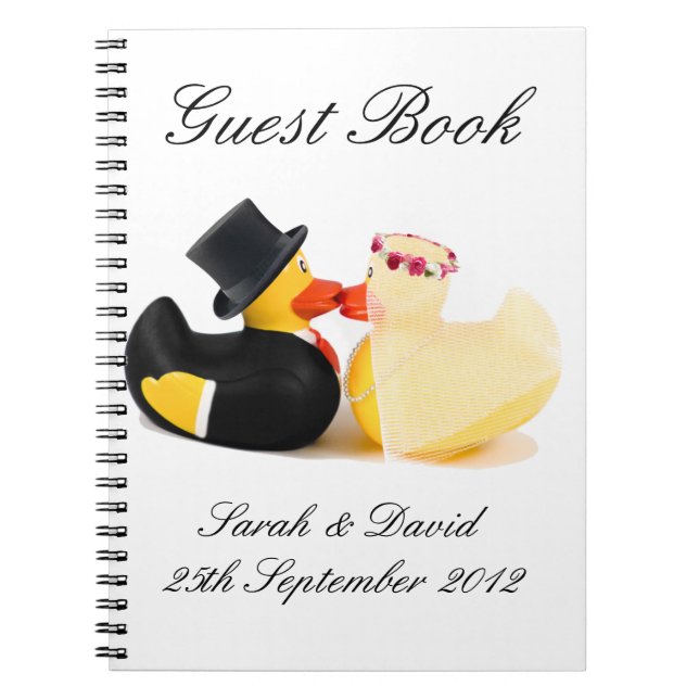 Hochzeitsenten 4 ... Notebook Gästebuch Notizblock (Vorderseite)