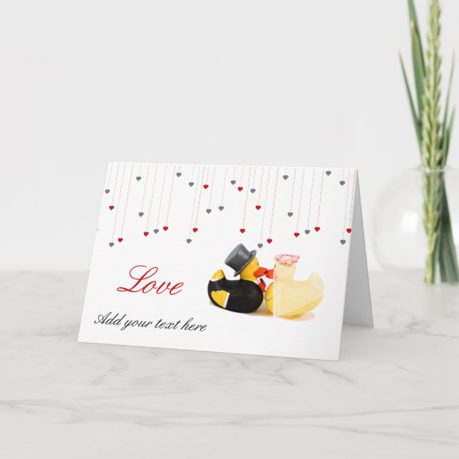 Hochzeitsenten Karte (Vorderseite)