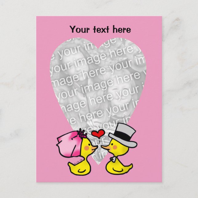 Hochzeitsenten Postkarte (Vorderseite)