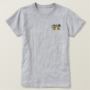 Hochzeitsenten (schwarze Kontur) Besticktes T-Shirt