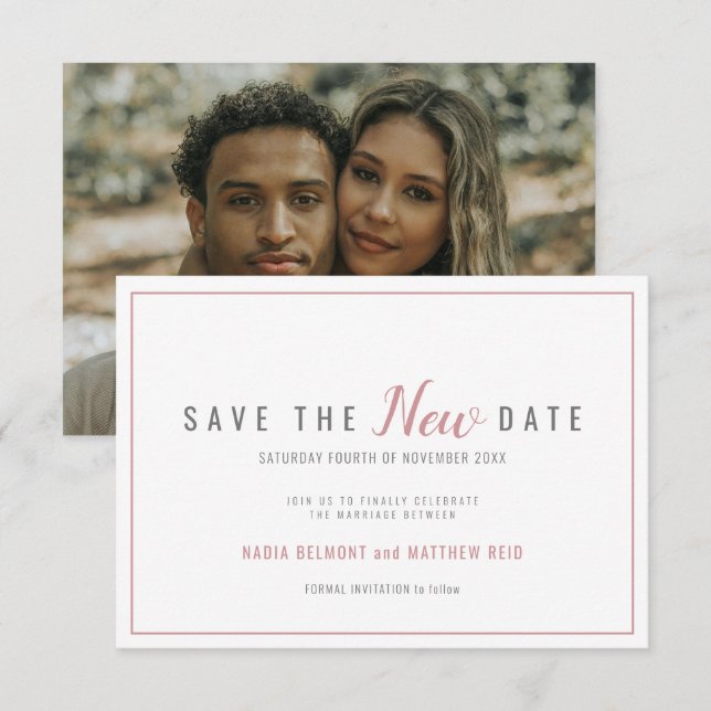 Hochzeitsereigniswechsel rette das neue Datum dusk Save The Date (Vorne/Hinten)