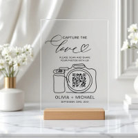Hochzeitserfassung der Liebe QR Code Foto Share
